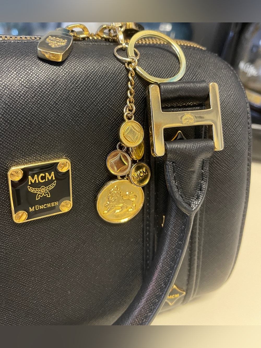MCM Keychain/Bag Charm Gold-tone Dangles - Picture 4 of 4